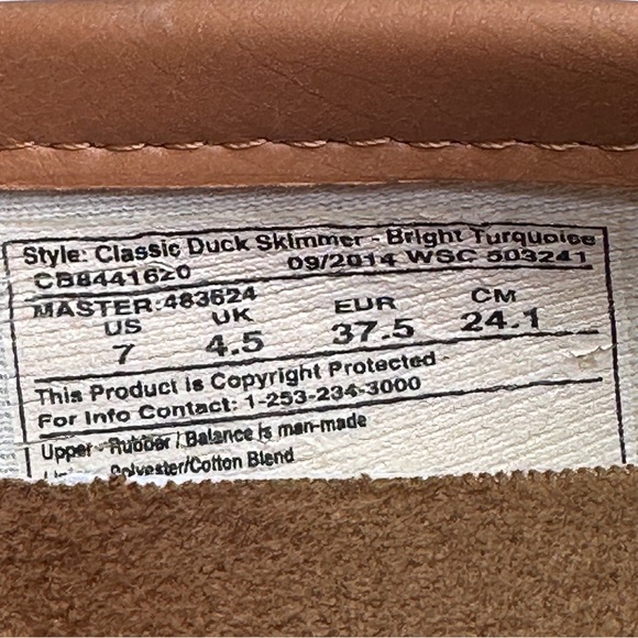 Western Chief Ballet Flat duck skimmers turquoise women’s size 7 (S-53)‎ - Picture 5 of 8